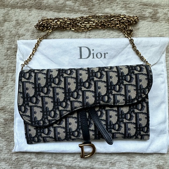 DIOR LONG SADDLE WALLET WITH CHAIN - Picture 9 of 11